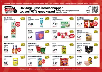 Voorbeeld van Budget Food folder van winkel Budget Food geldig vanaf 25-09-2026