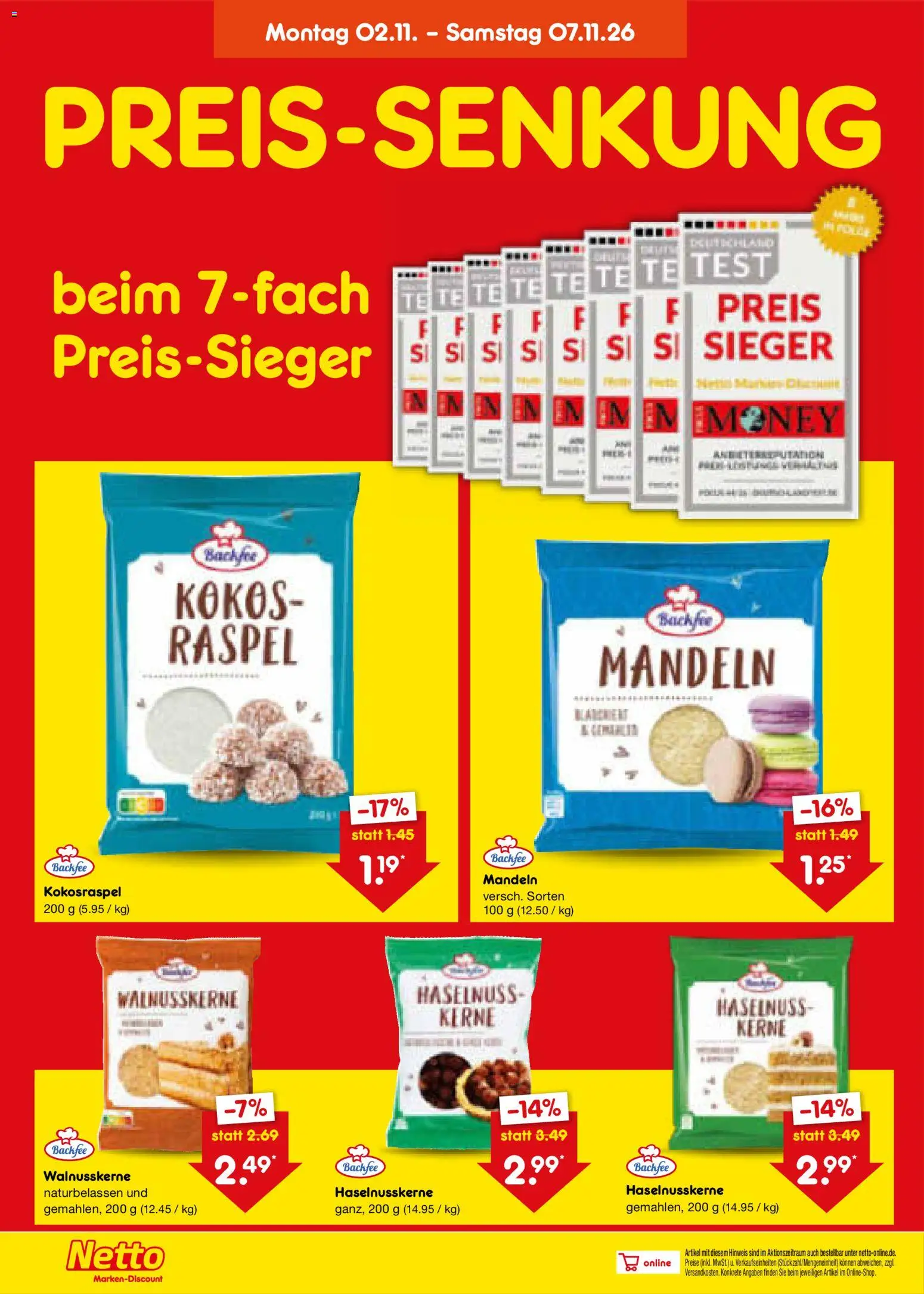 Vorschau von dem Prospekt des Geschäftes Netto Marken-Discount, gültig ab dem 02.11.2026 - Mandeln
