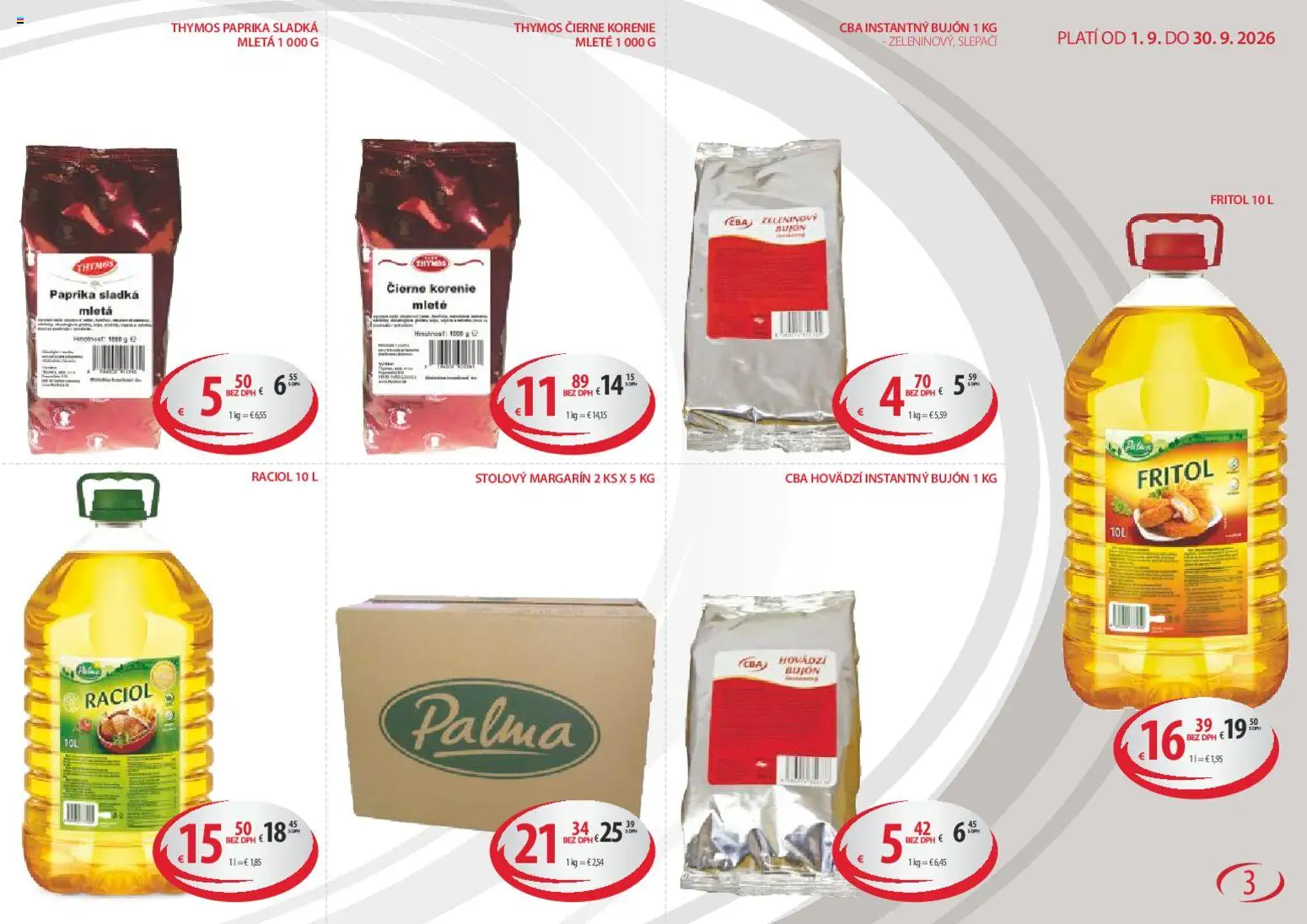 Náhľad CBA Komfos letáku platného od 01.09.2026