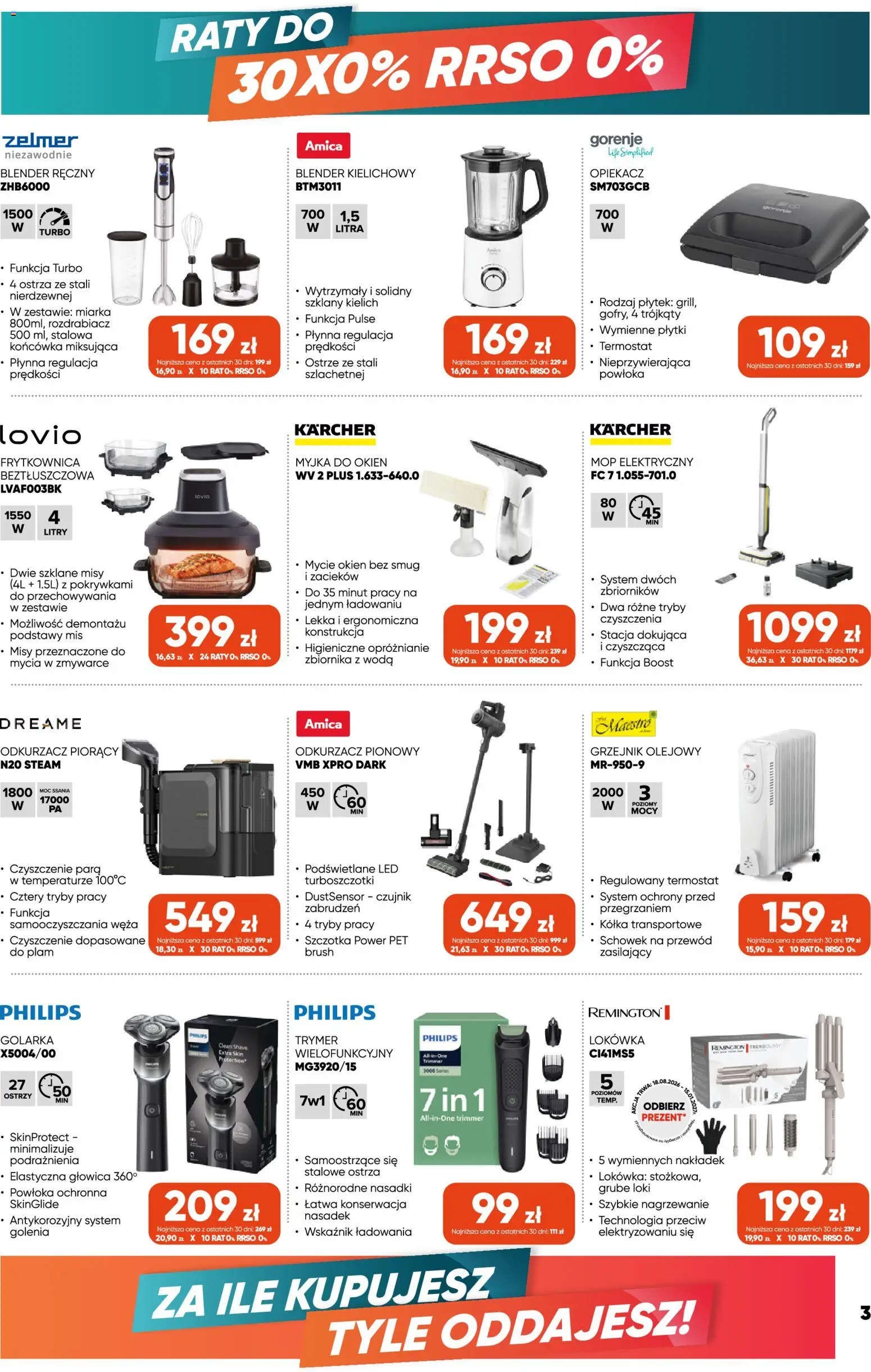 Pogląd gazetki "Max elektro gazetka" ze sklepu Max elektro ważnej od 29.10.2026 - Mop, Blender, Woda, Blender ręczny, Opiekacz, Frytkownica, Płytki, Golarka