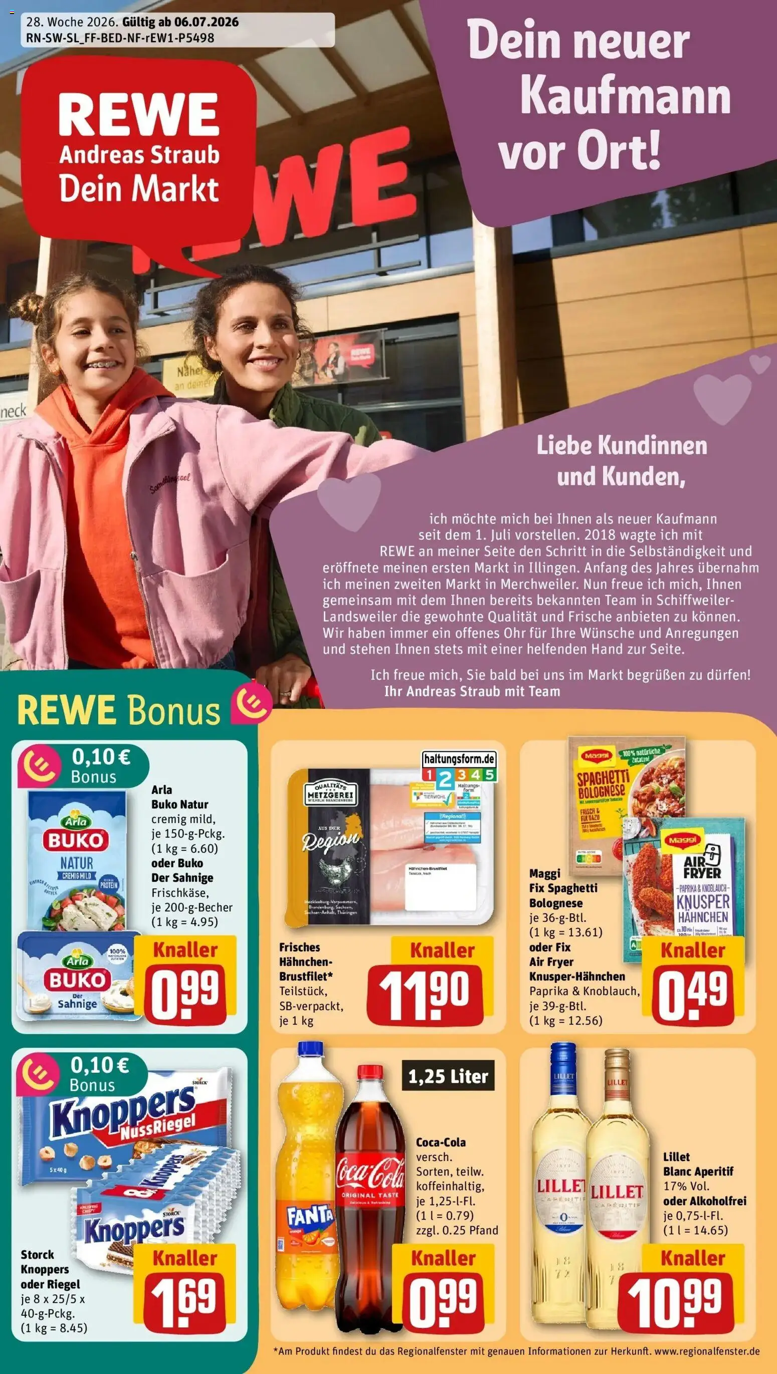 Vorschau von dem Prospekt des Geschäftes Rewe, gültig ab dem 05.07.2026