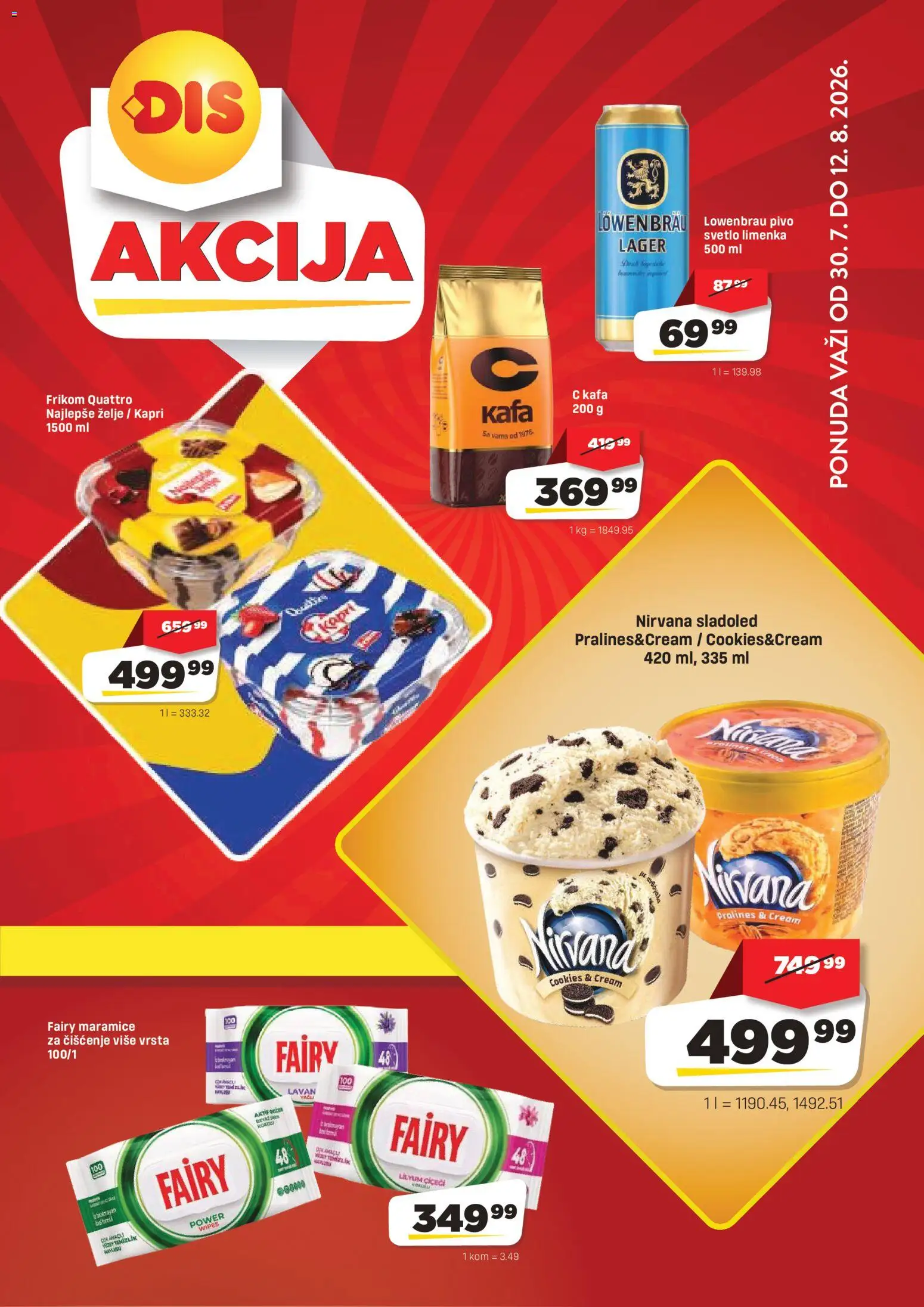 Pregled Super DIS kataloga - važi od 30.07.2026