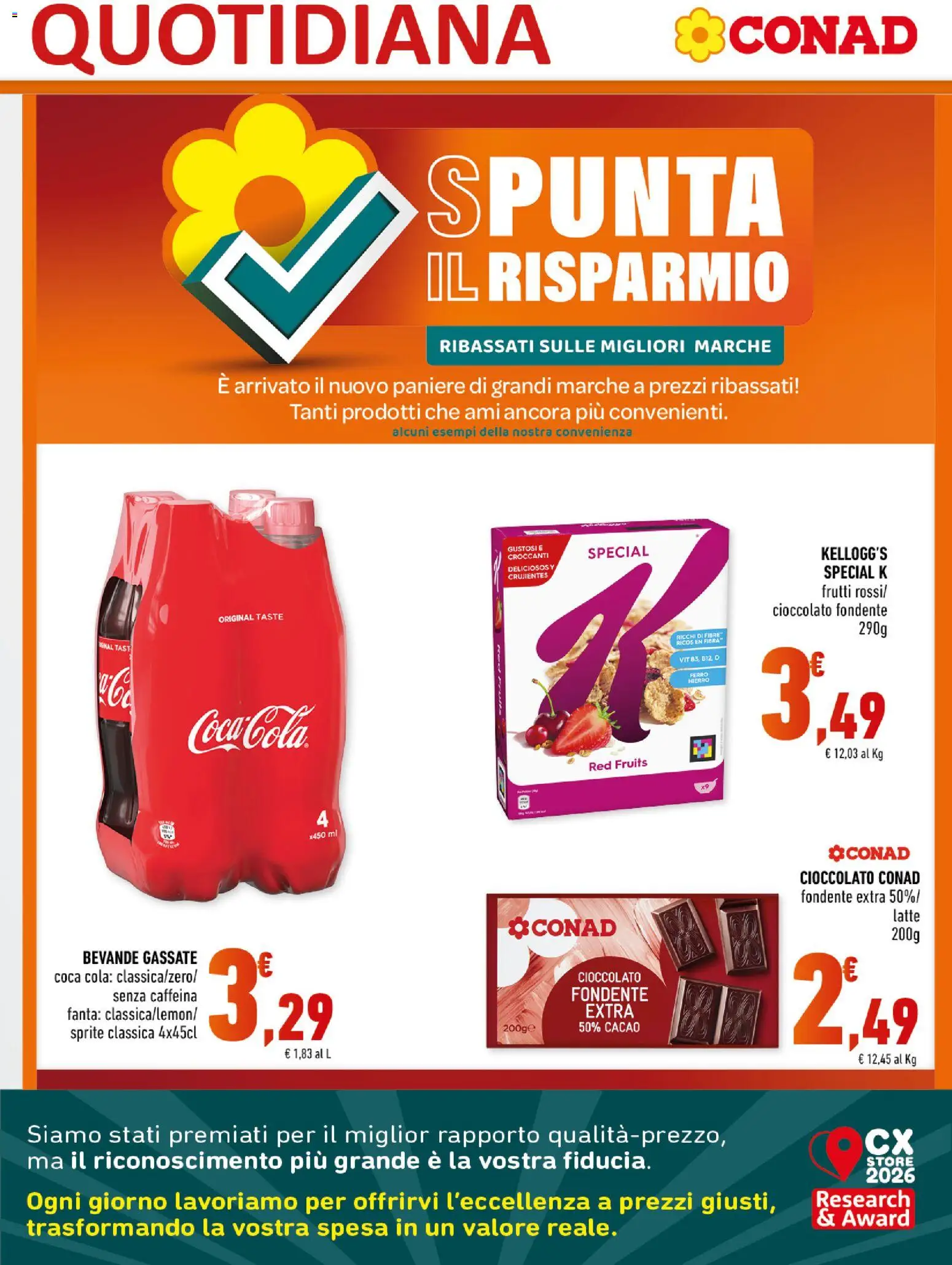 Anteprima dell'opuscolo Conad volantino City Sicilia dal negozio Conad valido da 21/10/2026 - Coca Cola, Latte, Cioccolato, Ferro, Fanta, Cacao, Sprite, Bevande