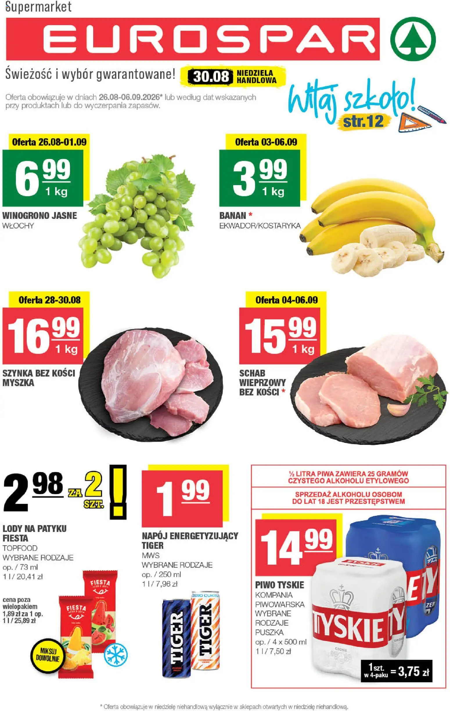 Pogląd gazetki "Spar gazetka - Eurospar" ze sklepu Spar ważnej od 26.08.2026