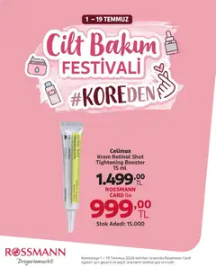 Rossmann Rossmann - Cilt Bakım Festivali 01.07.2026 - Broşürünün önizlemesi