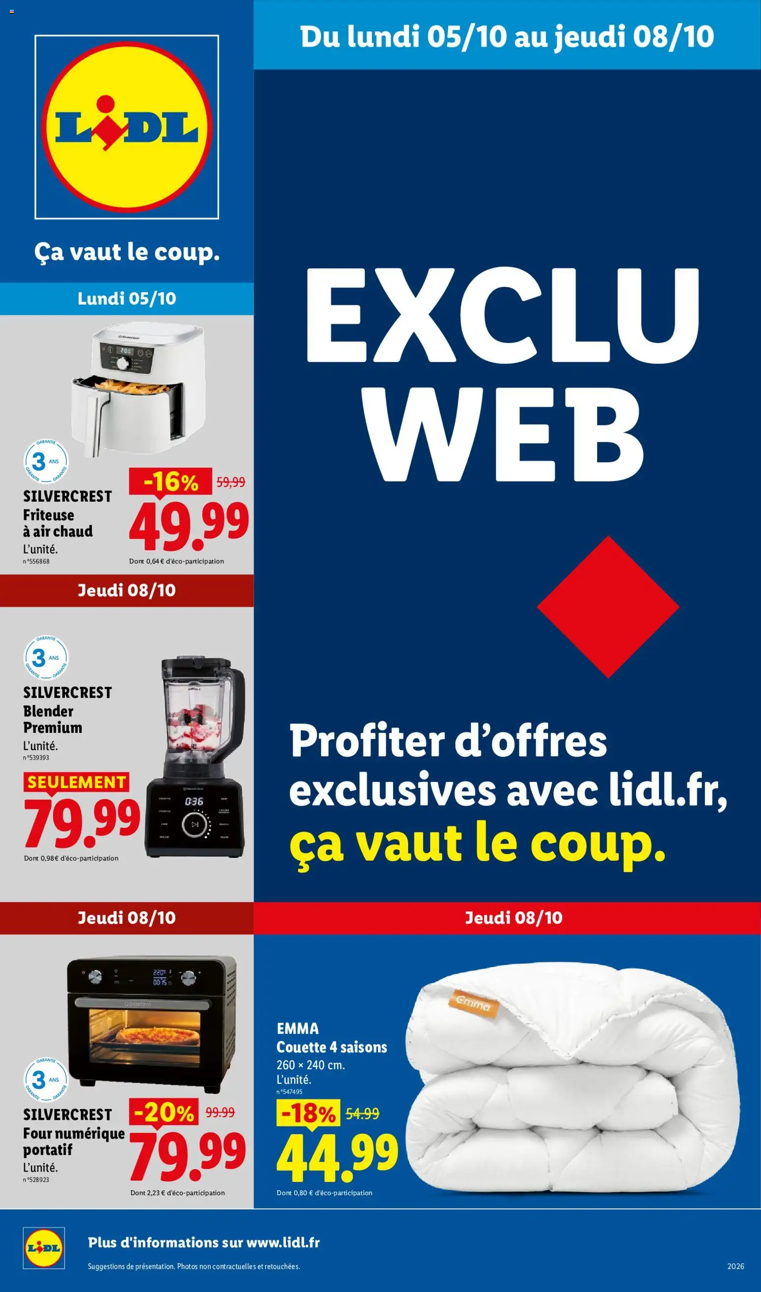 Prévisualisation de LIDL catalogue les bonnes affaires Exclu Web du magasin LIDL formulaire valide 05/10/2026