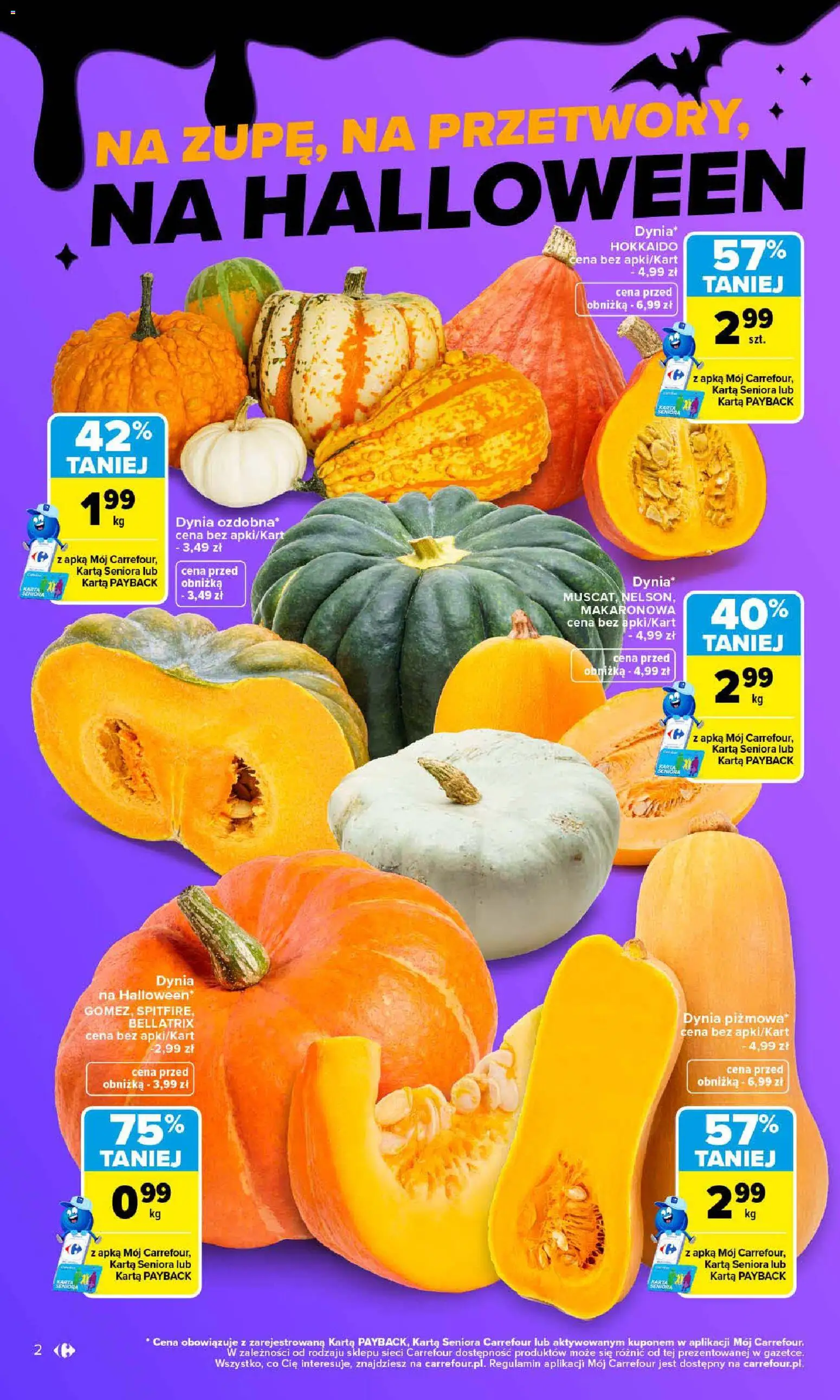 Pogląd gazetki "Carrefour gazetka - Halloween" ze sklepu Carrefour ważnej od 26.10.2026 - Dynia, Karta, Przetwory