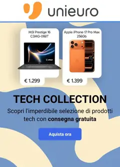 Anteprima del volantino Volantino Unieuro - Tech Collection valido a partire dal 03/07/2026
