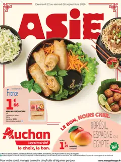 Voorbeeld van Auchan Saveurs d'Asie supers van winkel Auchan geldig vanaf 22/09/2026