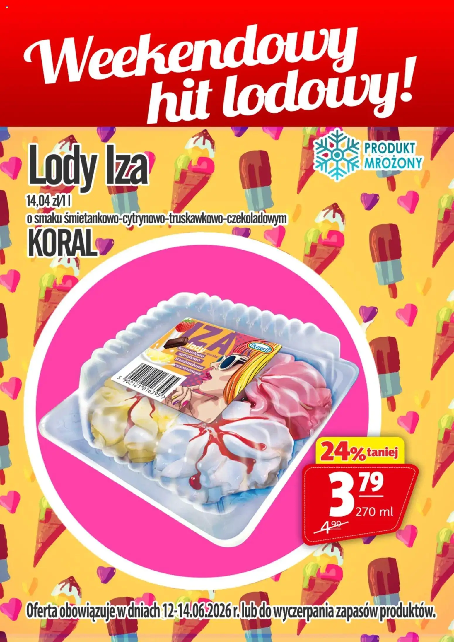 Pogląd gazetki "Prim Market promocja - Lody Iza" ze sklepu Prim Market ważnej od 12.06.2026 - Lody