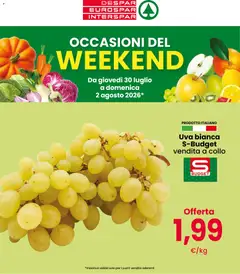 Anteprima dell'opuscolo Interspar volantino Weekend dal negozio Interspar valido da 30/07/2026