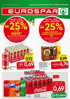 Vorschau der Angebote: Eurospar Eurospar Flugblatt gültig ab 13.08.2026