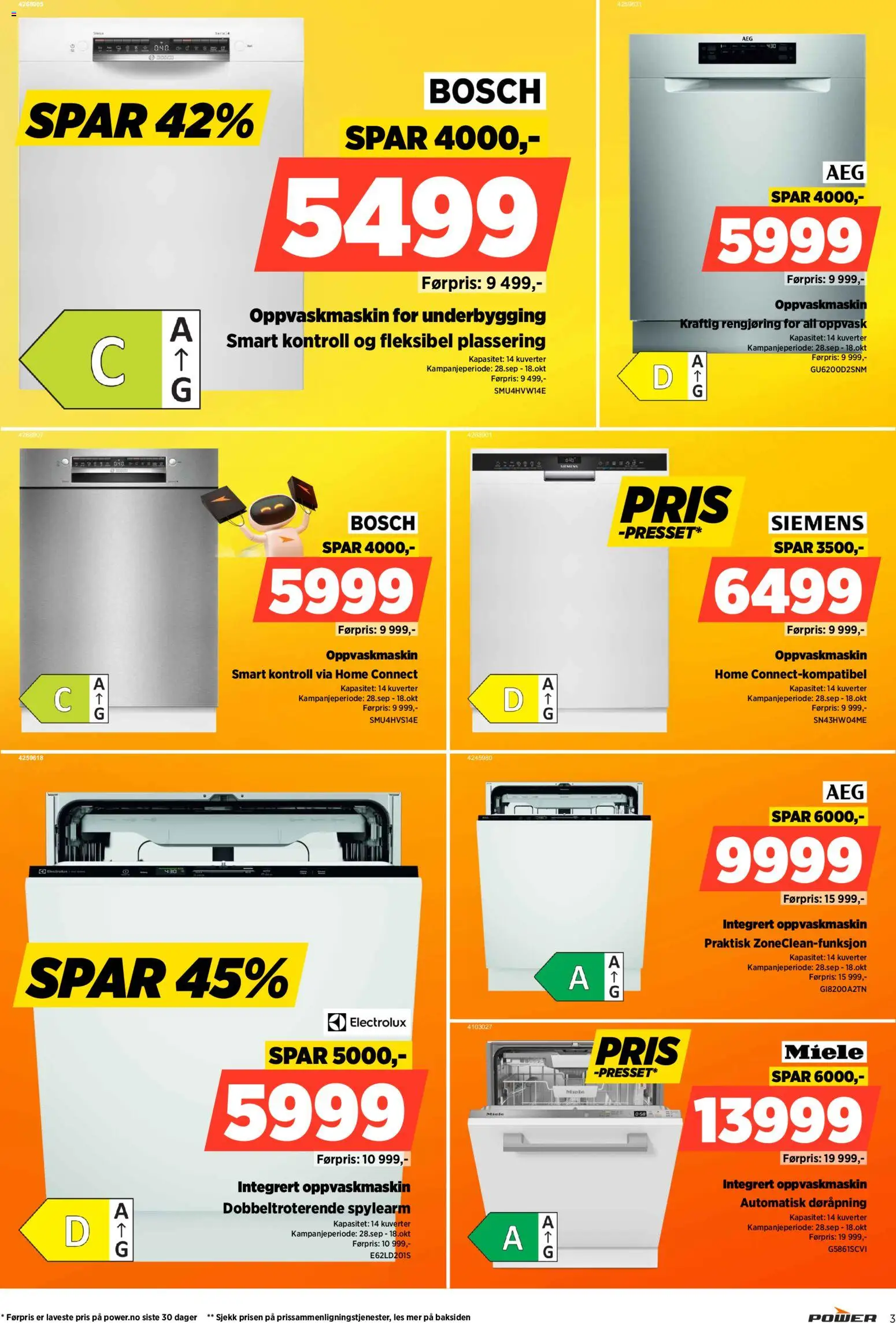 Forhåndsvis Power kundeavis fra butikk Power gyldig fra 12/10/2026 - Oppvaskmaskin