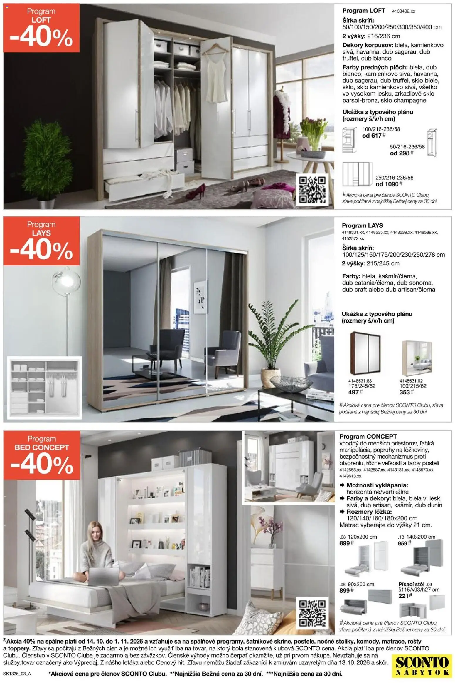Náhľad Sconto nábytok letáku platného od 14.10.2026 - Nábytok, Stôl, Matrac, Písací stôl