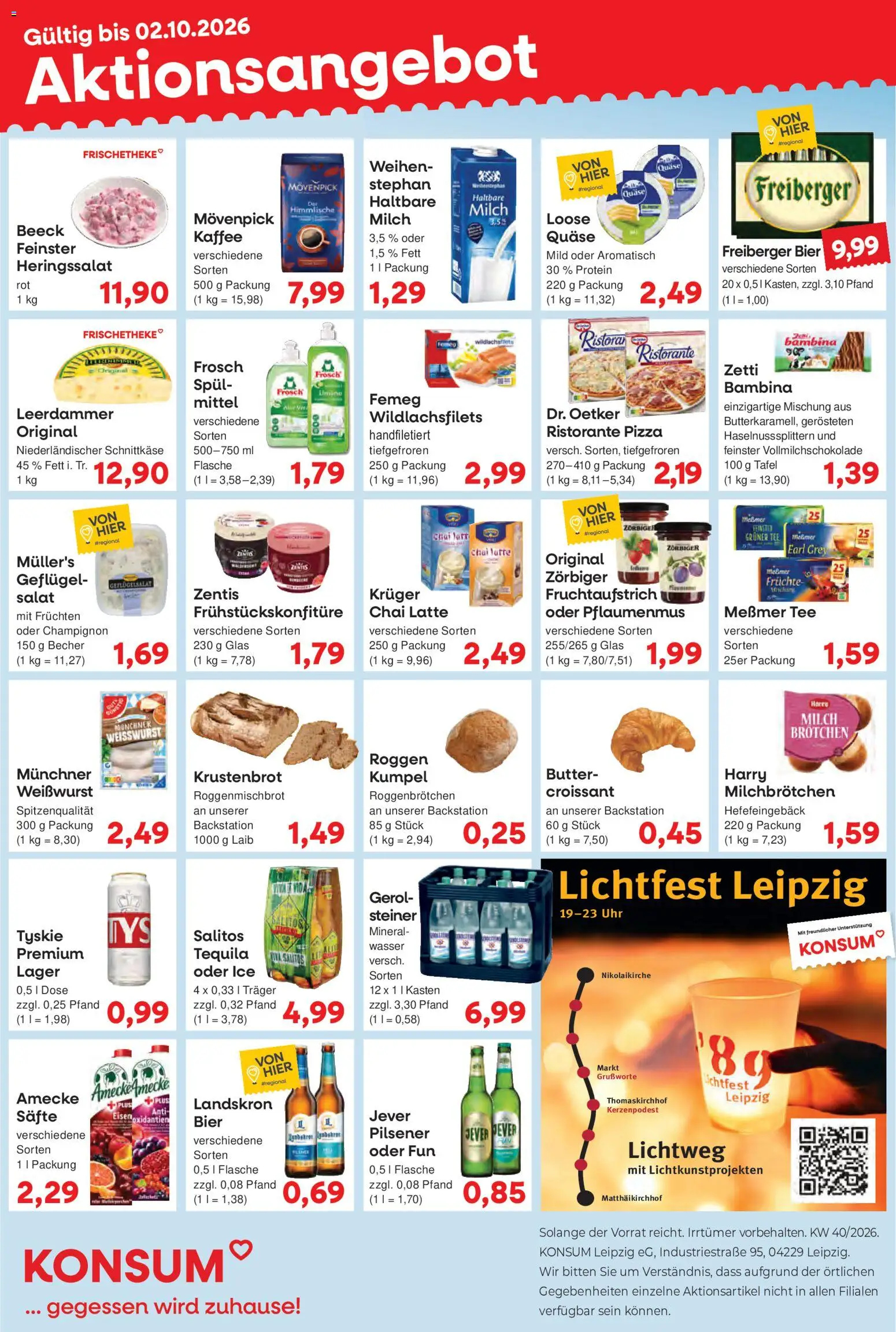 Vorschau von dem Prospekt des Geschäftes KONSUM Leipzig, gültig ab dem 02.10.2026
