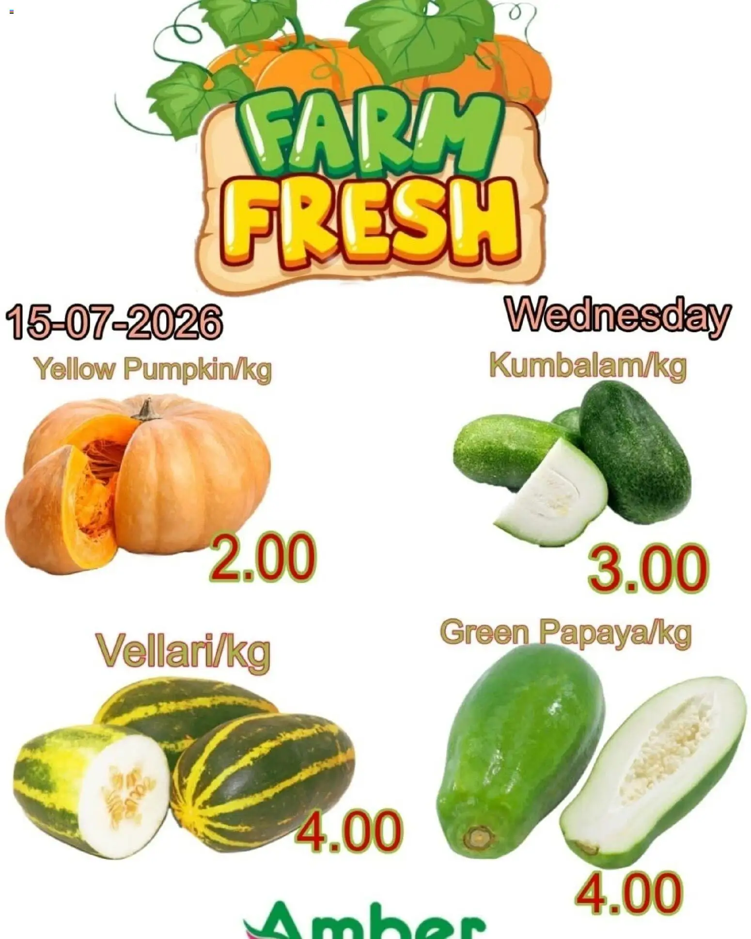 Preview of the catalogue Amber catalogue farm fresh of store Amber valid from 15 Jul, 2026