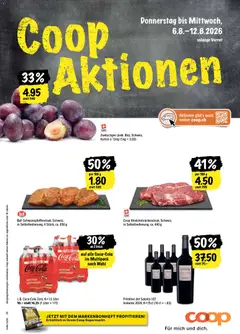 Vorschau des Merkblatts Coop aktionen vom Shop Coop gültig von 06.08.2026 bis 12.08.2026