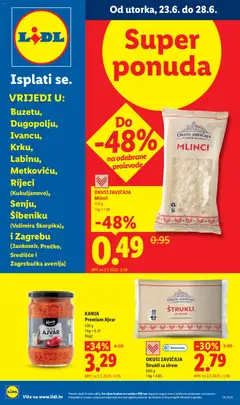 Pregled letka Lidl Super ponuda trgovine Lidl vrijedi od 23.06.2026