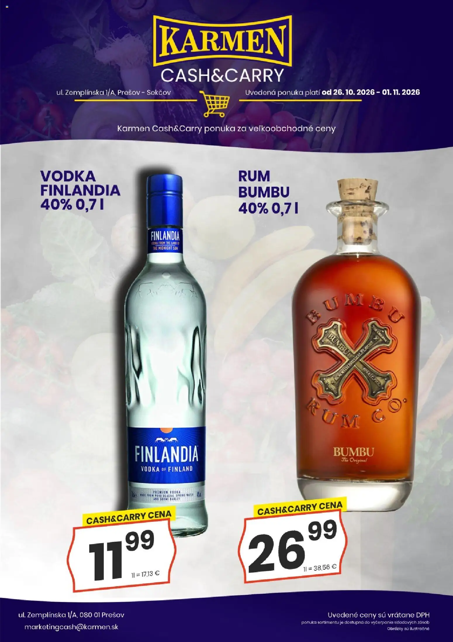 Náhľad KARMEN CBA letáku platného od 26.10.2026 - Vodka, Finlandia