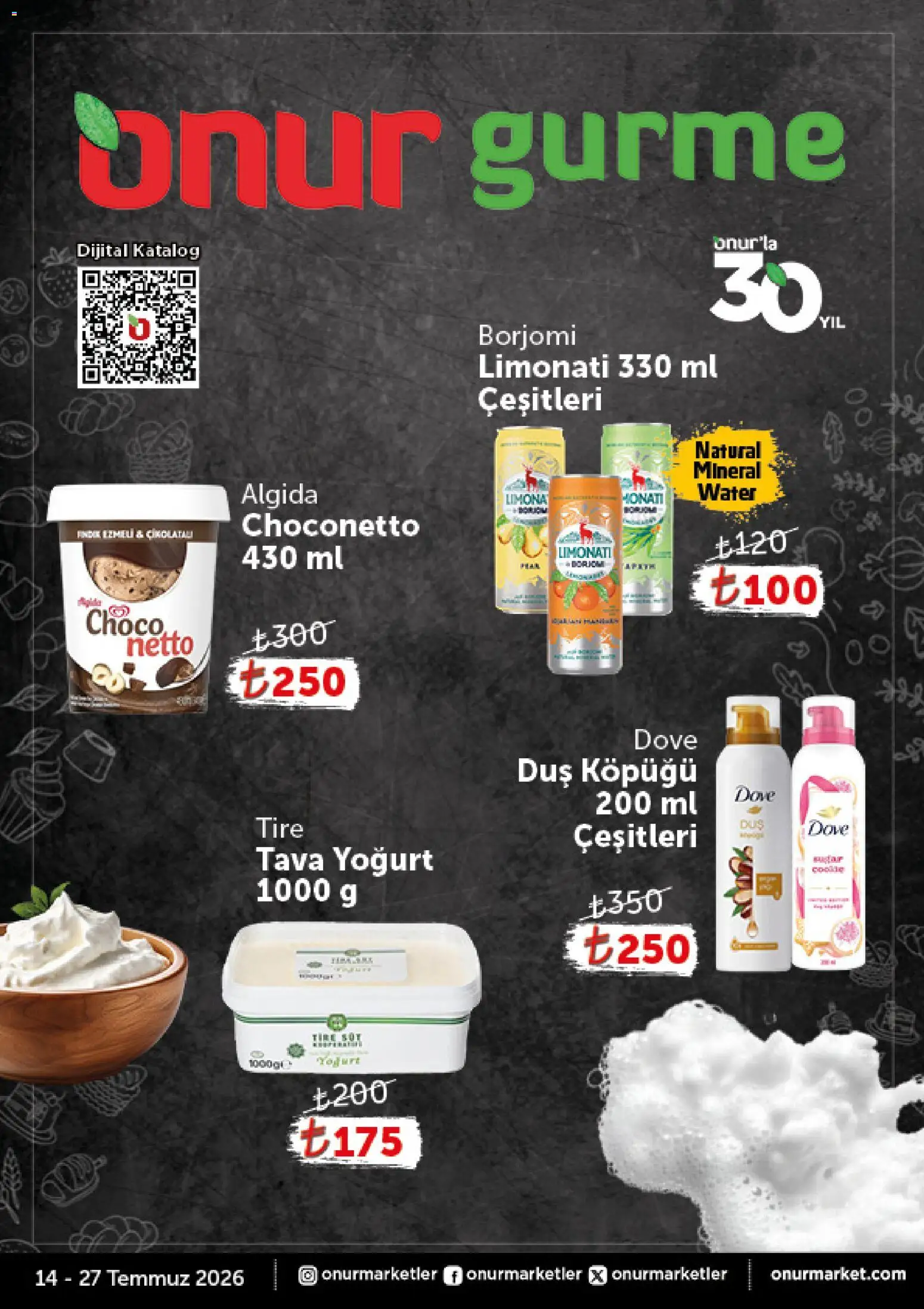 Onur Market Onur Market - Katalog Gurme 14.07.2026 - Broşürünün önizlemesi - Yoğurt, Duş