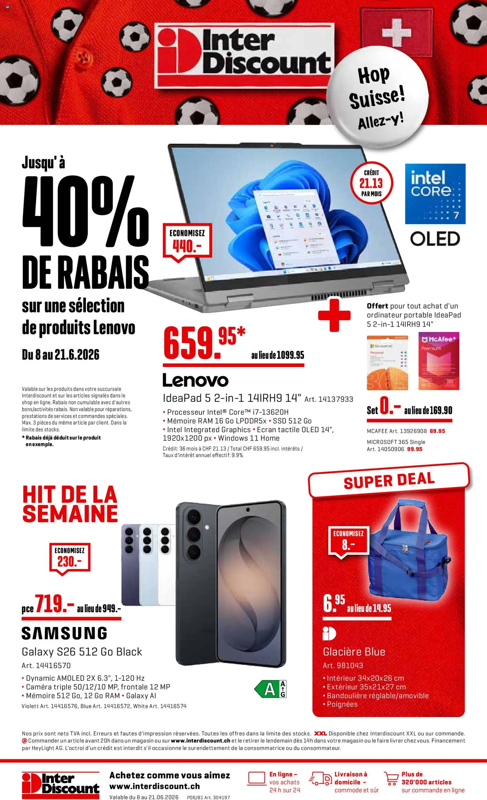 Vorschau des Merkblatts Interdiscount aktionen FR vom Shop Interdiscount gültig von 08.06.2026 bis 21.06.2026