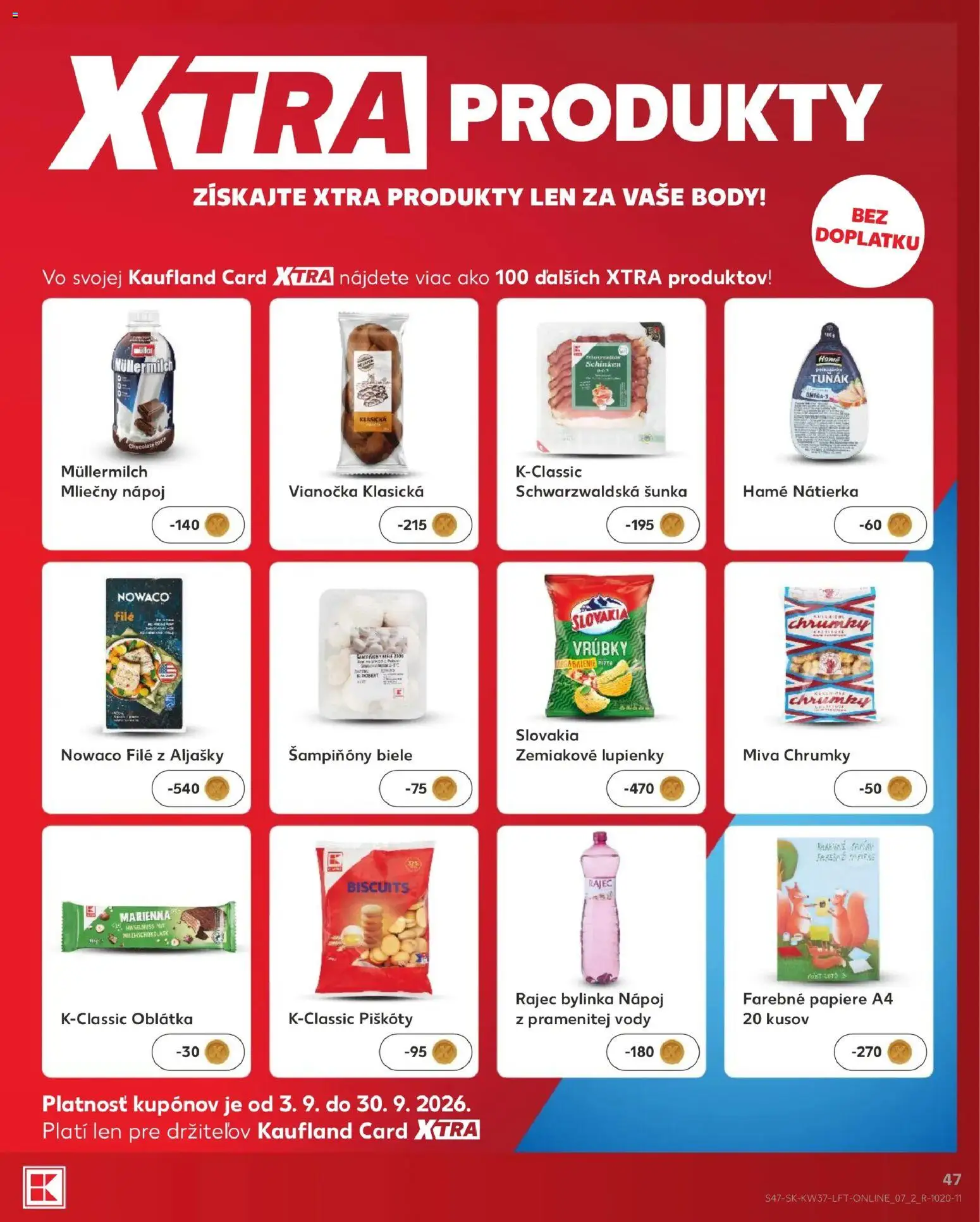 Náhľad Kaufland letáku platného od 10.09.2026 - Rajec, Šunka, Vianočka, Šampiňóny, Nátierka, Piškóty, Filé