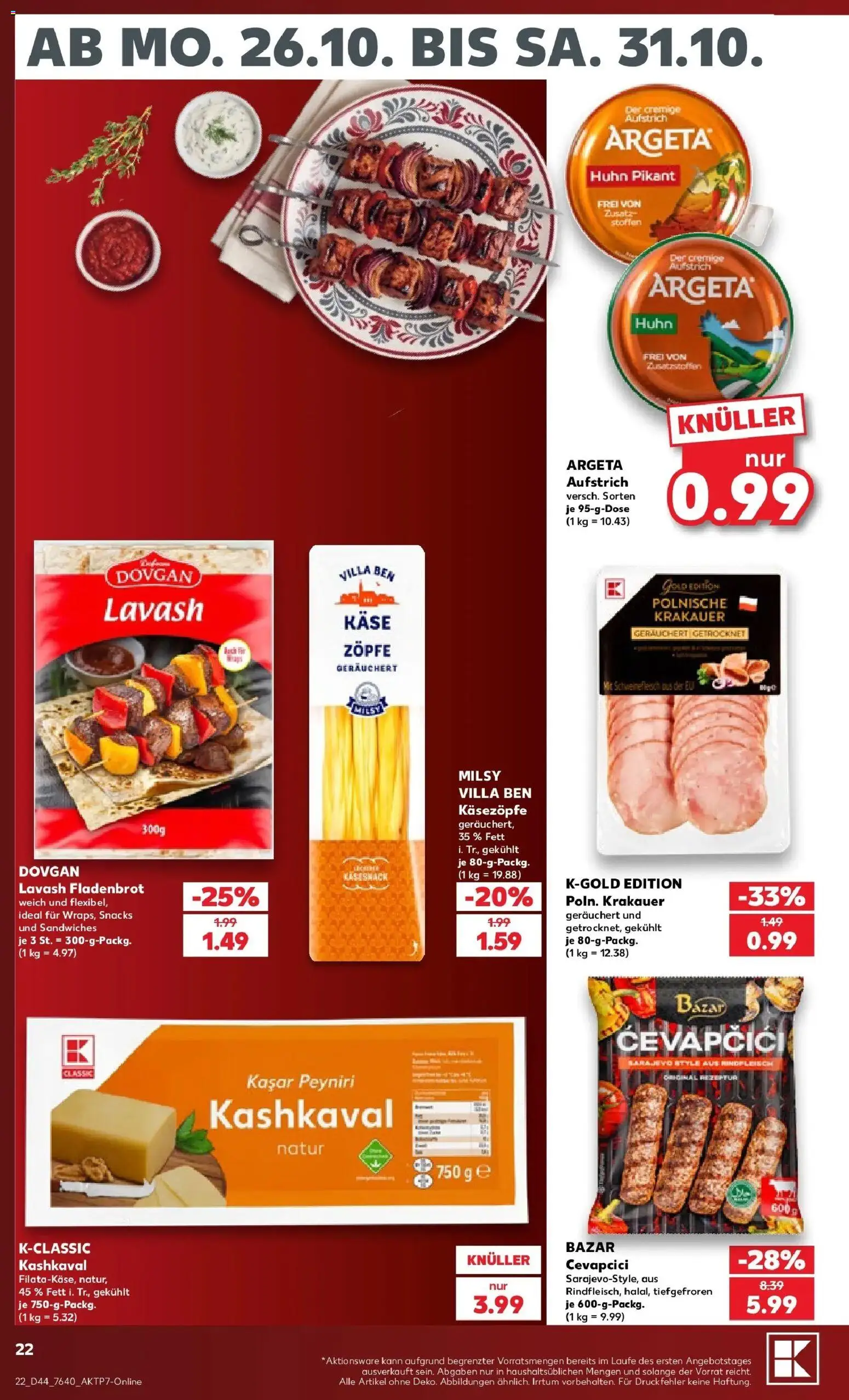 Vorschau von dem Prospekt des Geschäftes Kaufland, gültig ab dem 26.10.2026