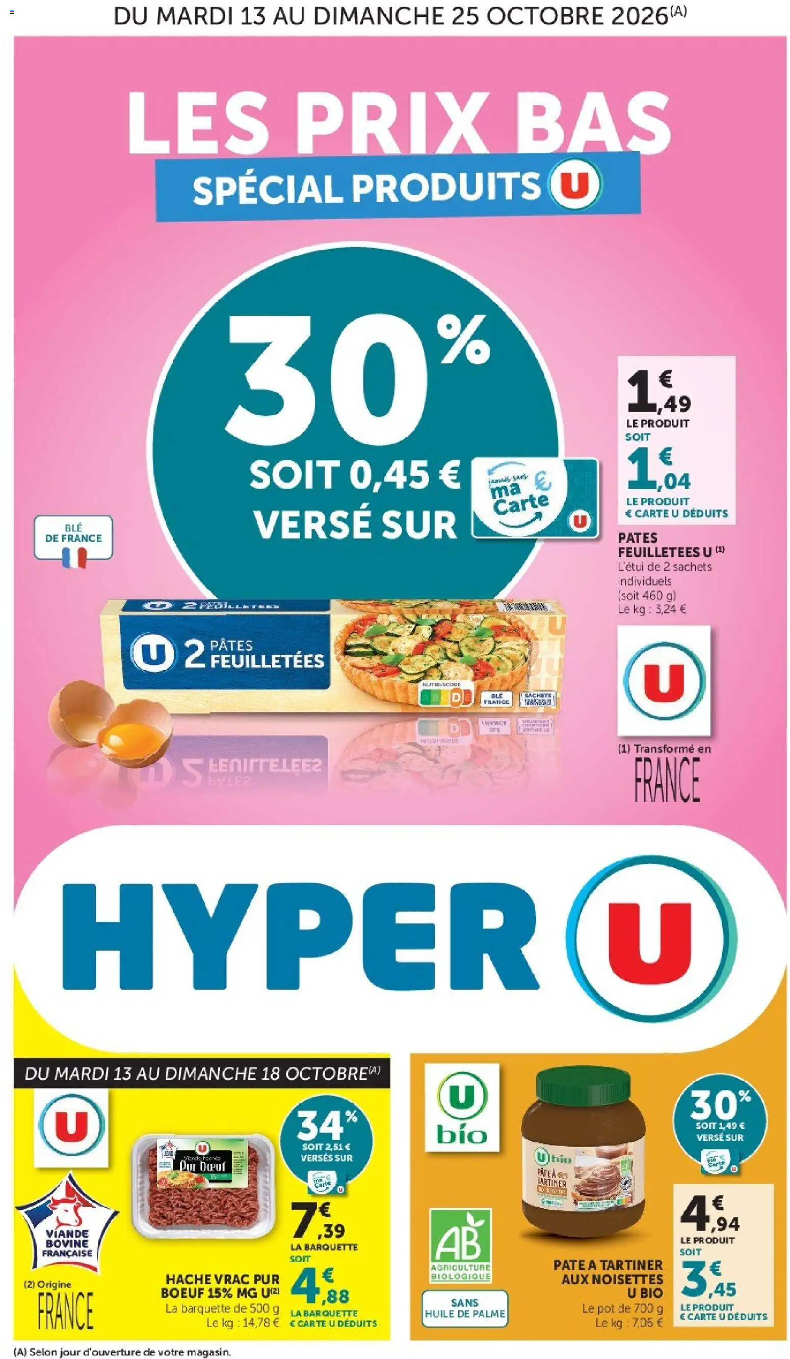 Prévisualisation de Hyper U - Les prix bas de la semaine du magasin Hyper U formulaire valide 13/10/2026