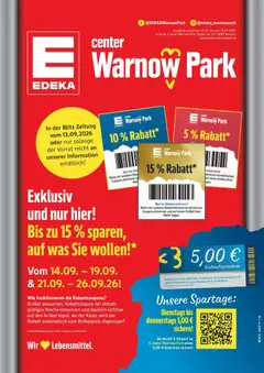 Vorschau von dem Prospekt des Geschäftes Edeka, gültig ab dem 14.09.2026