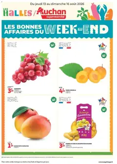 Prévisualisation de Auchan les bons plans du week-end dans votre super du magasin Auchan formulaire valide 13/08/2026