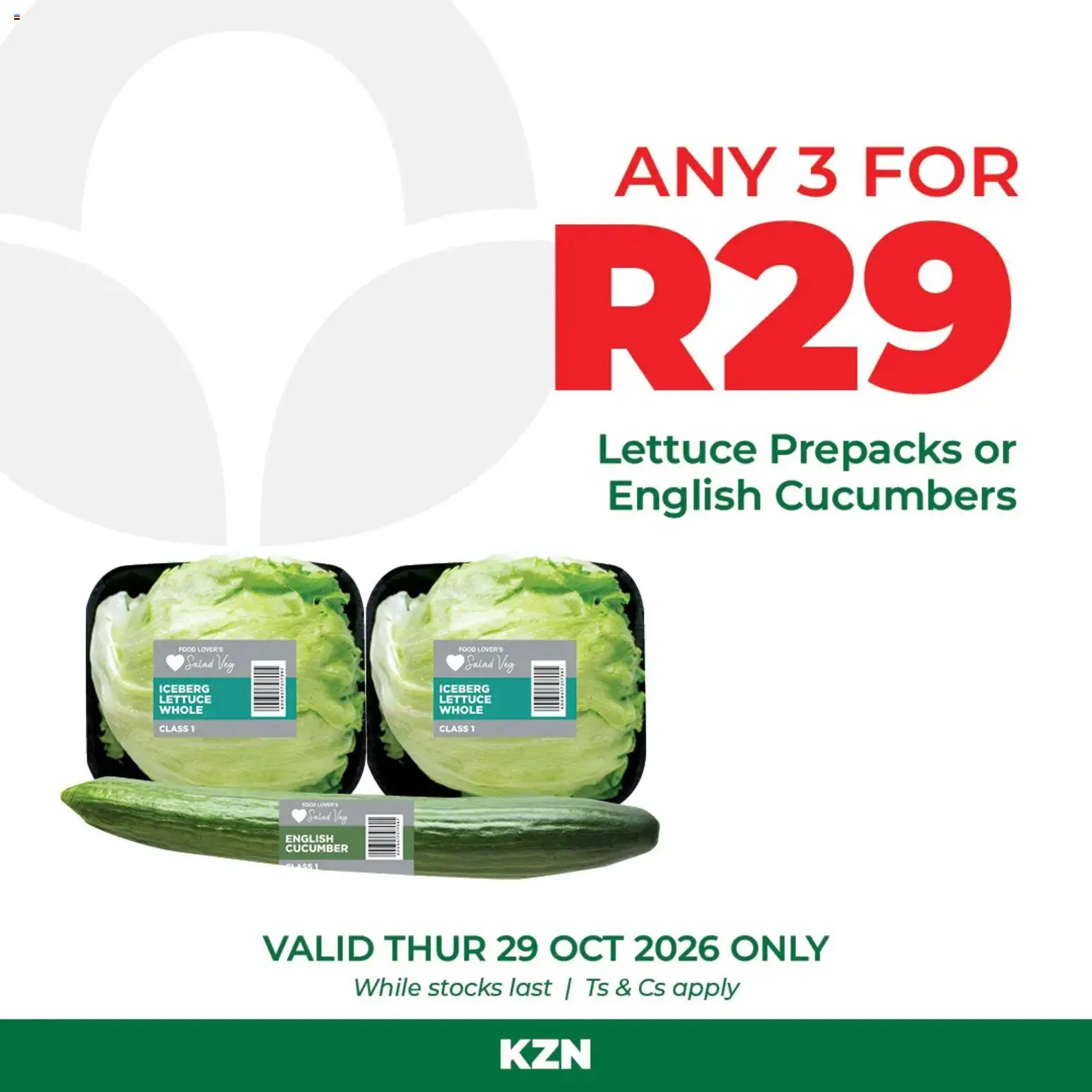 Preview of Food Lover's Market flyer valid from 29/10/2026 - Cucumbers, Salad, Lettuce