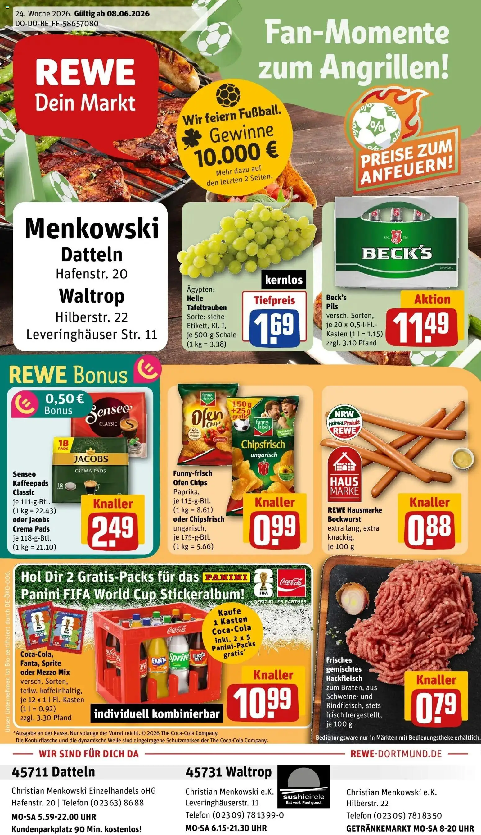 Vorschau von dem Prospekt des Geschäftes Rewe, gültig ab dem 08.06.2026