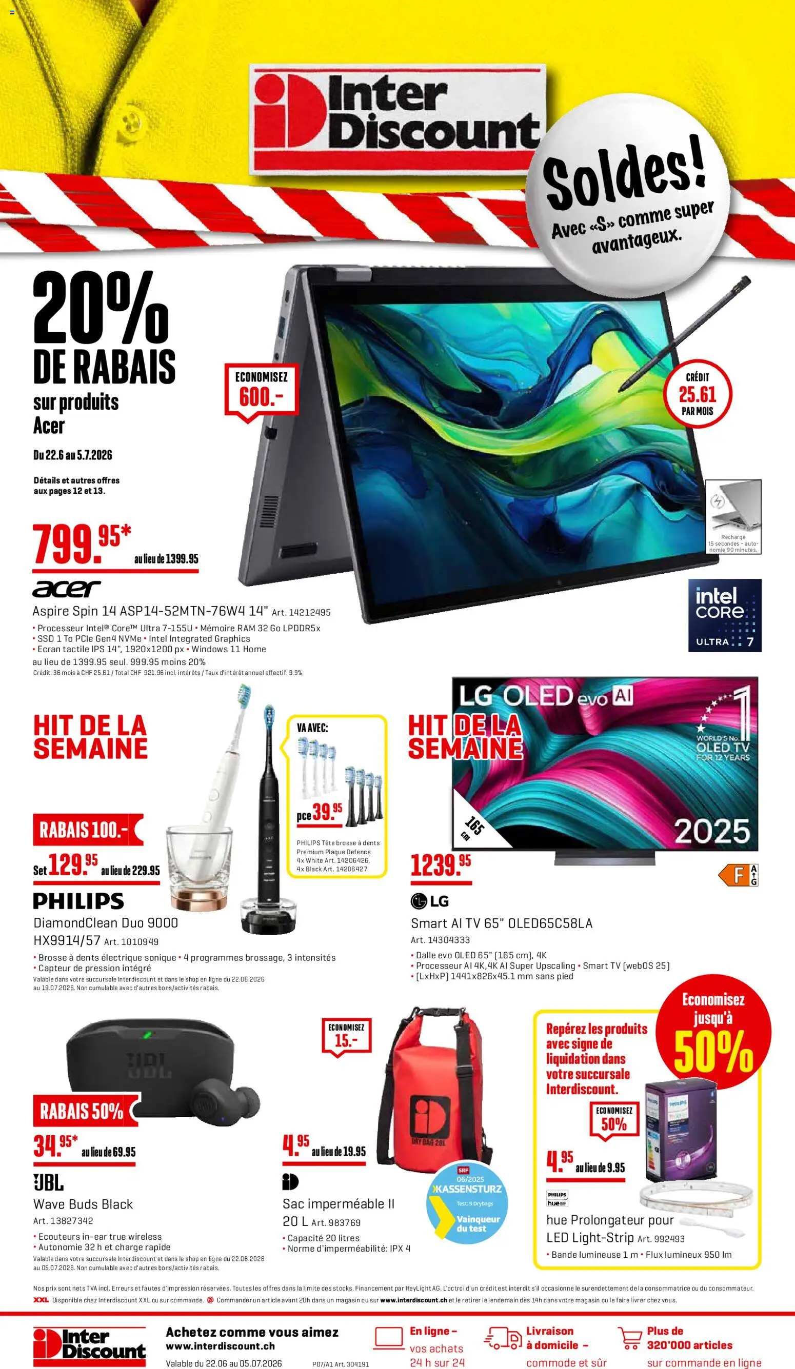 Vorschau des Merkblatts Interdiscount aktionen FR vom Shop Interdiscount gültig von 22.06.2026 bis 05.07.2026