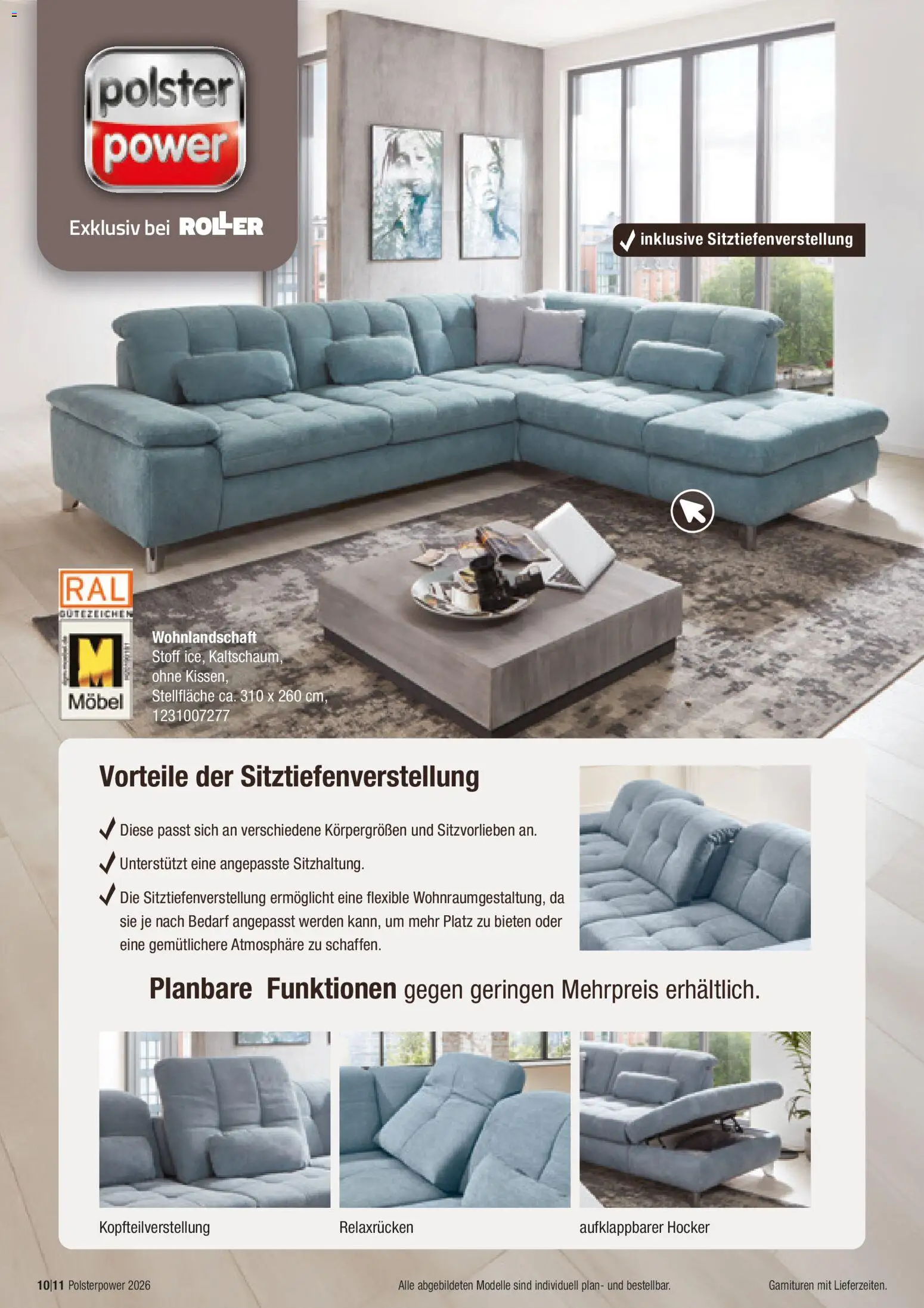 Vorschau von dem Prospekt des Geschäftes Roller, gültig ab dem 30.08.2026 - Wohnlandschaft, Hocker
