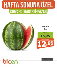 Biçen Market Biçen Market - Hafta Sonuna Özel - Meyve İndirimi 14.08.2026 - Broşürünün önizlemesi