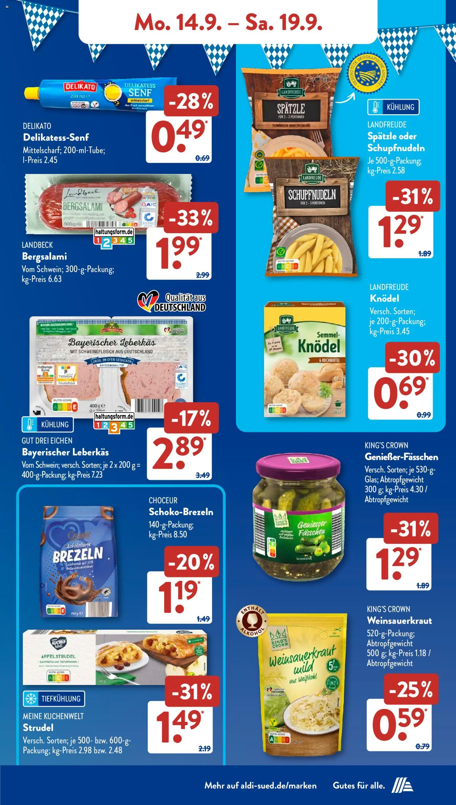 Vorschau von dem Prospekt des Geschäftes Aldi Süd, gültig ab dem 14.09.2026 - Bekleidung, Kissen, Bettdecke, Doppelbett, Hülle