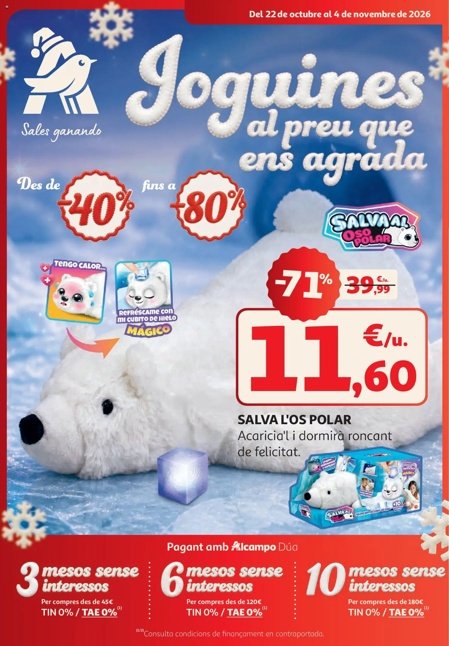 Vista previa del folleto de la tienda Alcampo válido desde el 22/10/2026 - Hielo