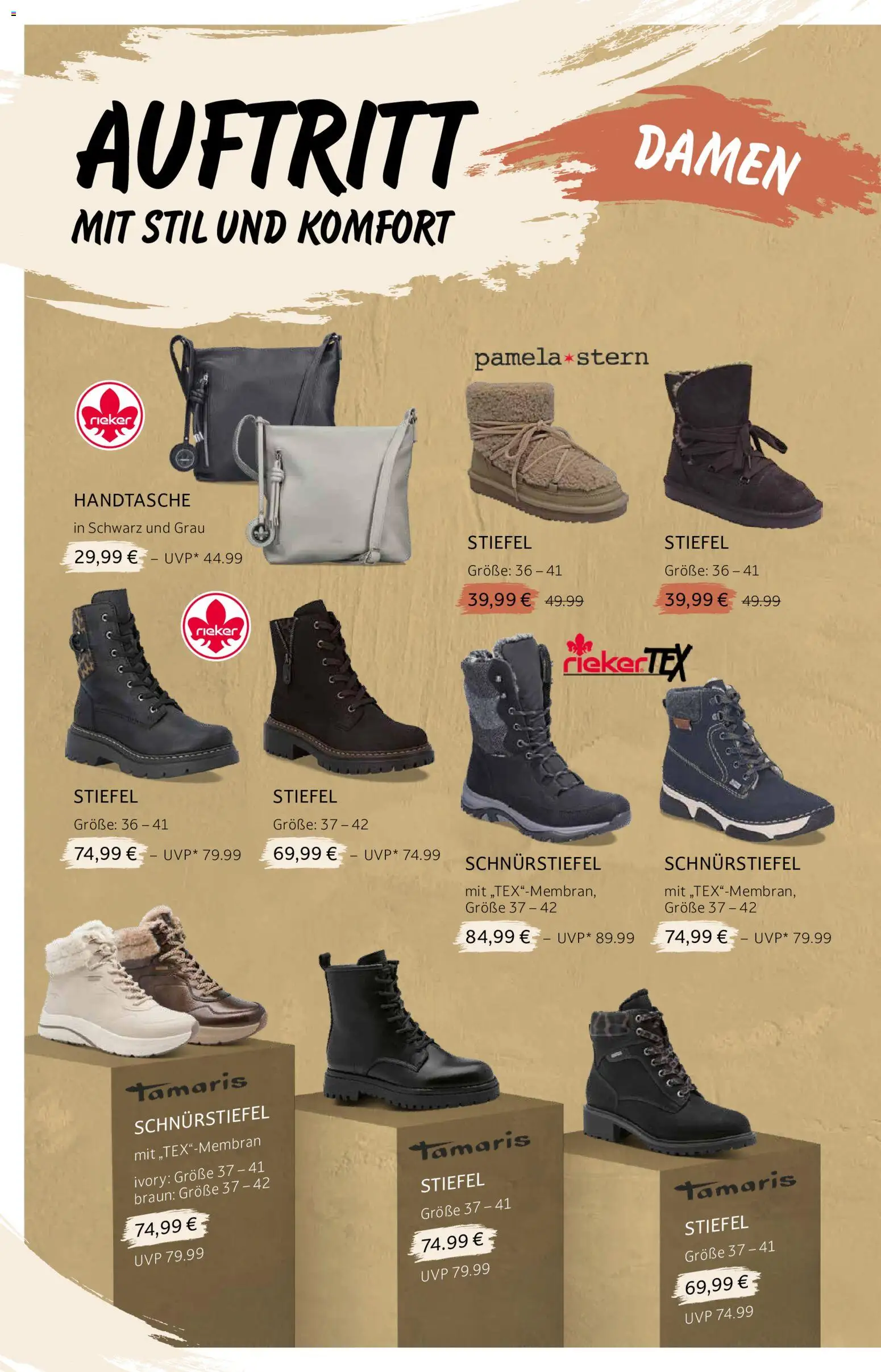 Vorschau von dem Prospekt des Geschäftes V-Markt, gültig ab dem 22.10.2026 - Stiefel, Handtasche