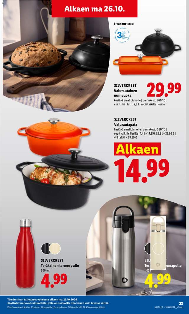 Uusi Lidl tarjouslehti alkaen 26/10