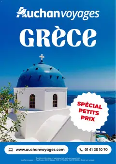 Prévisualisation de Auchan voyages : vacances en Grèce du magasin Auchan formulaire valide 13/04/2026
