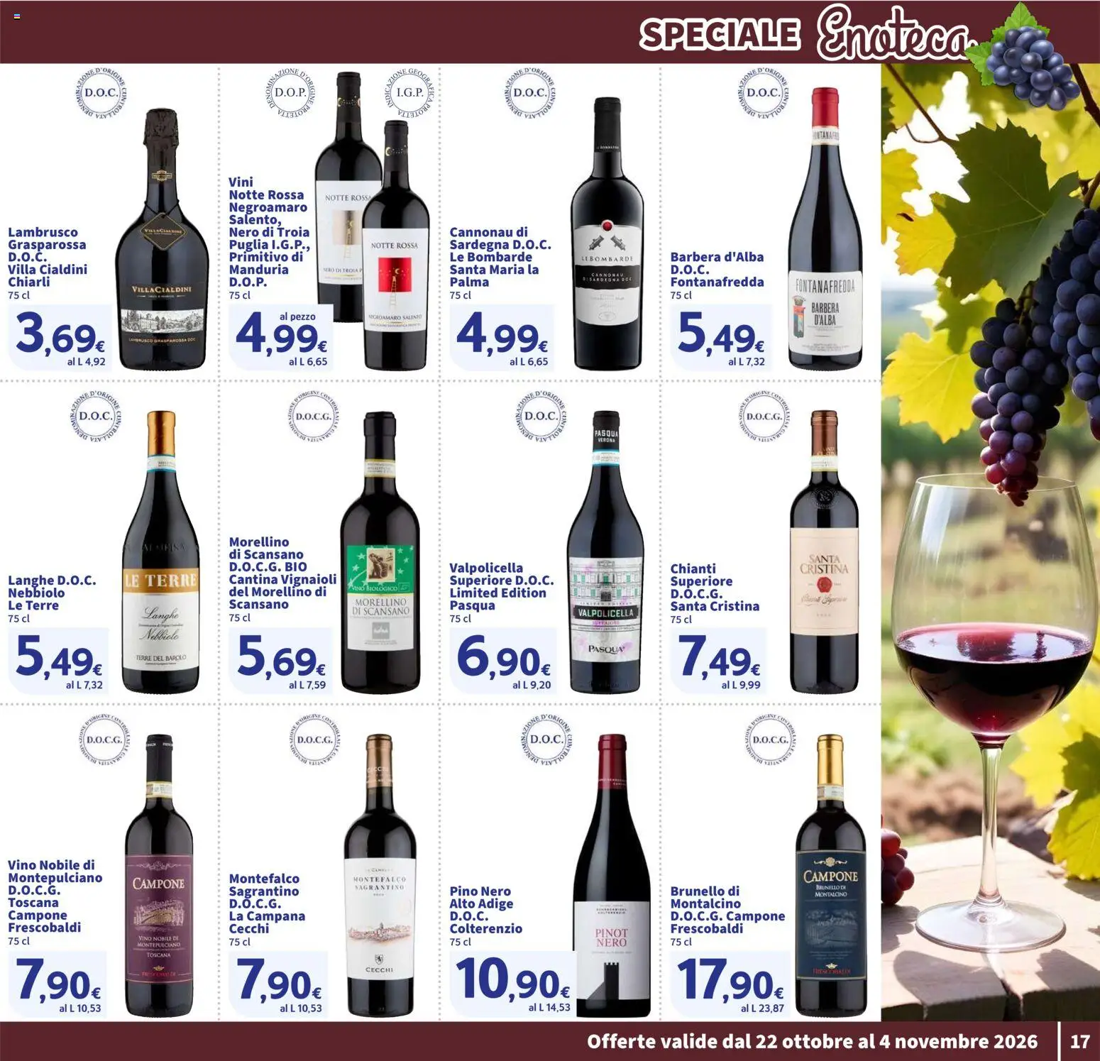 Anteprima dell'opuscolo SIGMA volantino Toscana dal negozio SIGMA valido da 22/10/2026 - Vino, Lambrusco