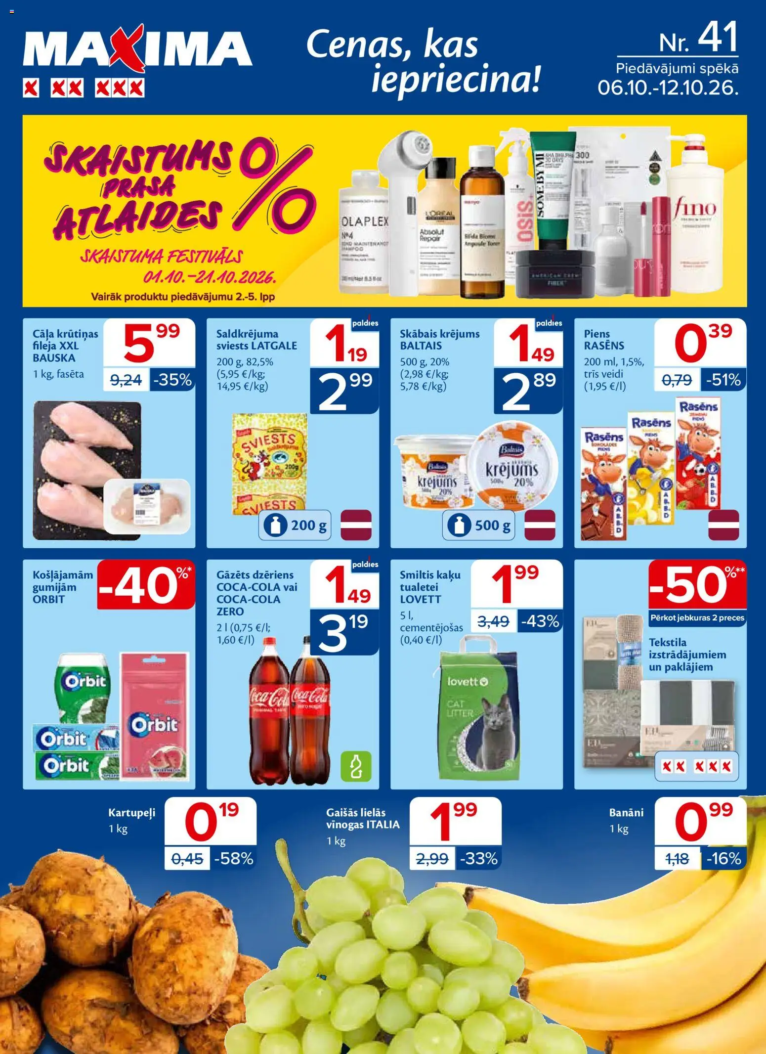 Skatīt Maxima akciju bukletu, derīgs no 06.10.2026.