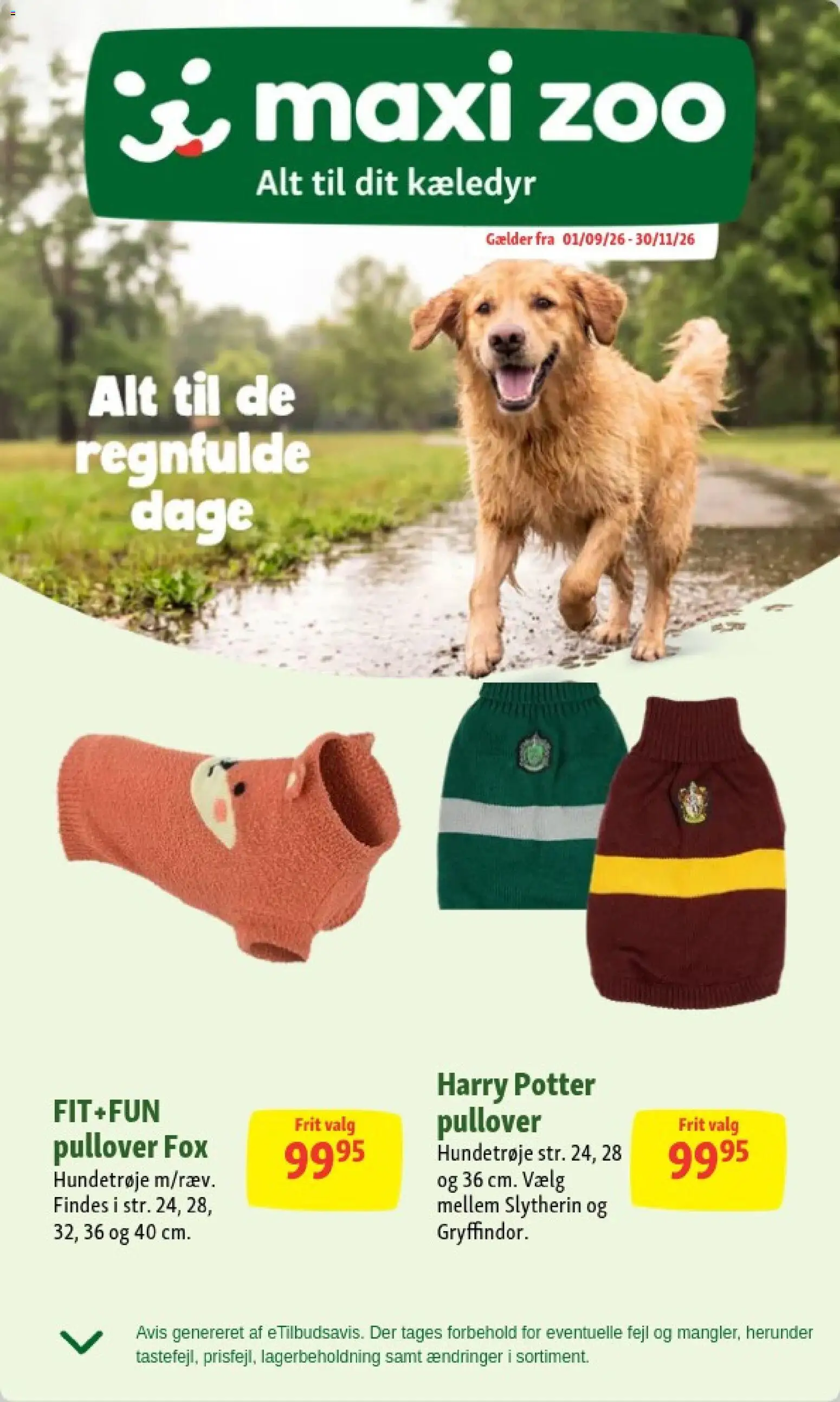 Eksempel på tilbudsavis Maxi Zoo - Tilbudsavis Efterår 2026 fra butik Maxi Zoo gyldig fra 19/10/2026