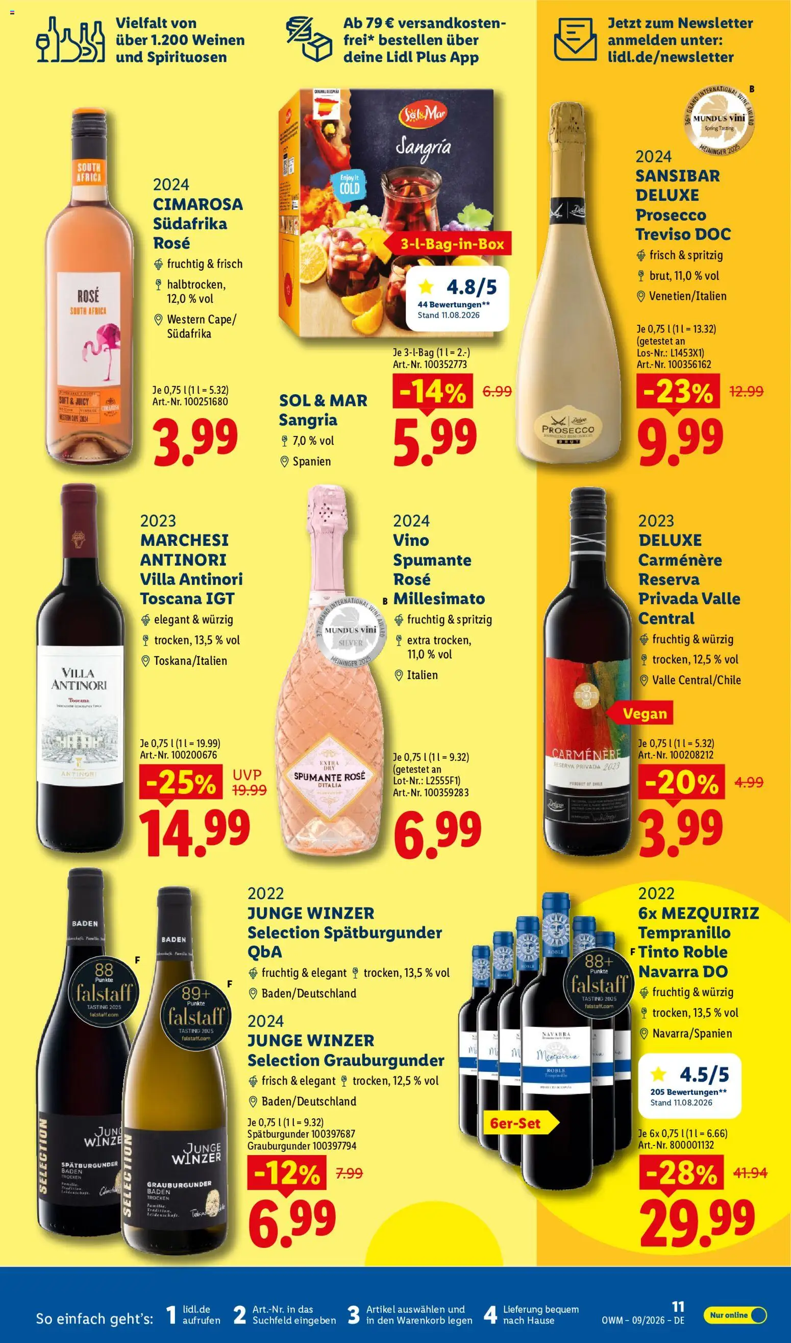 Vorschau von dem Prospekt des Geschäftes Lidl, gültig ab dem 01.09.2026 - Prosecco