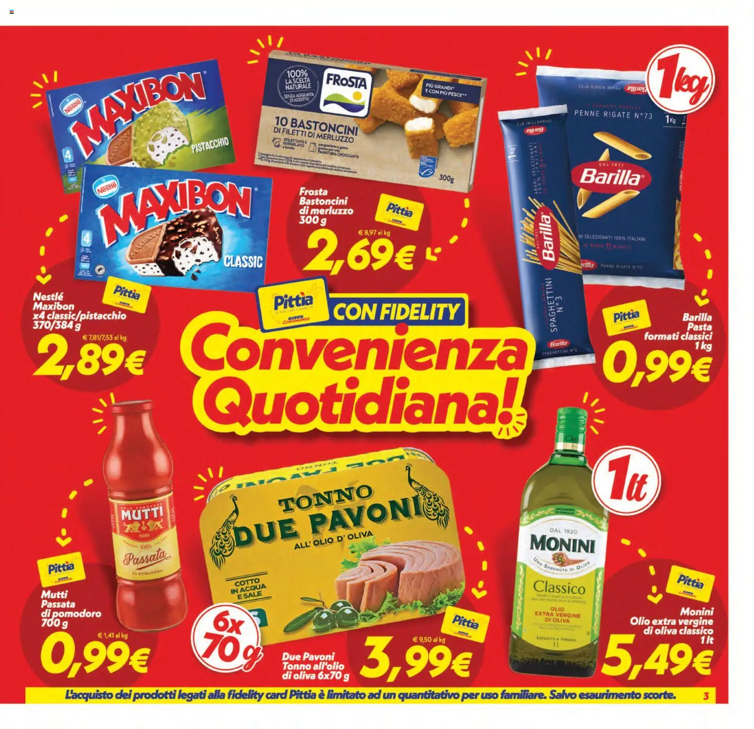 Anteprima dell'opuscolo SuperConveniente volantino Gela, Vittoria dal negozio SuperConveniente valido da 01/09/2026 - Acqua, Pesce, Pomodoro, Tonno, Sale, Barilla, Mutti, Olio extra vergine