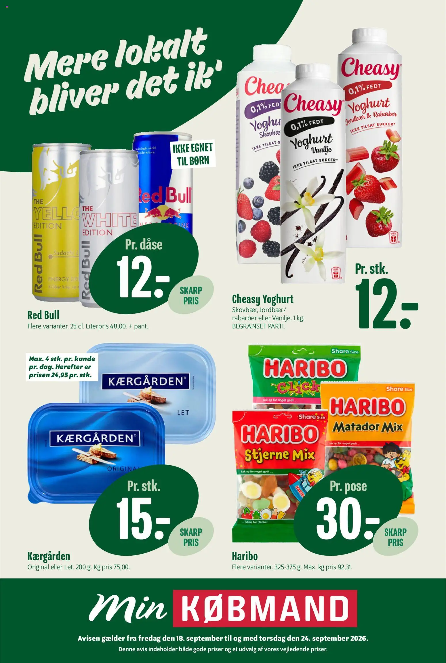 Eksempel på tilbudsavis Min Købmand - Tilbudsavis uge 39 fra butik Min Købmand gyldig fra 18/09/2026