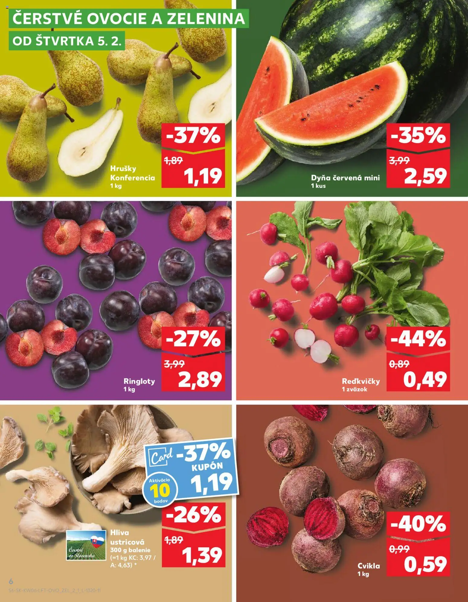 Náhľad Kaufland letáku platného od 05.02.2026 - Ovocie, Zelenina, Cvikla, Hrušky