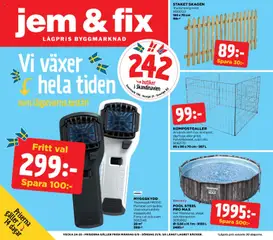Förhandsgranska reklamblad Jem & Fix erbjudanden från butik Jem & Fix gäller från 07/06/2026