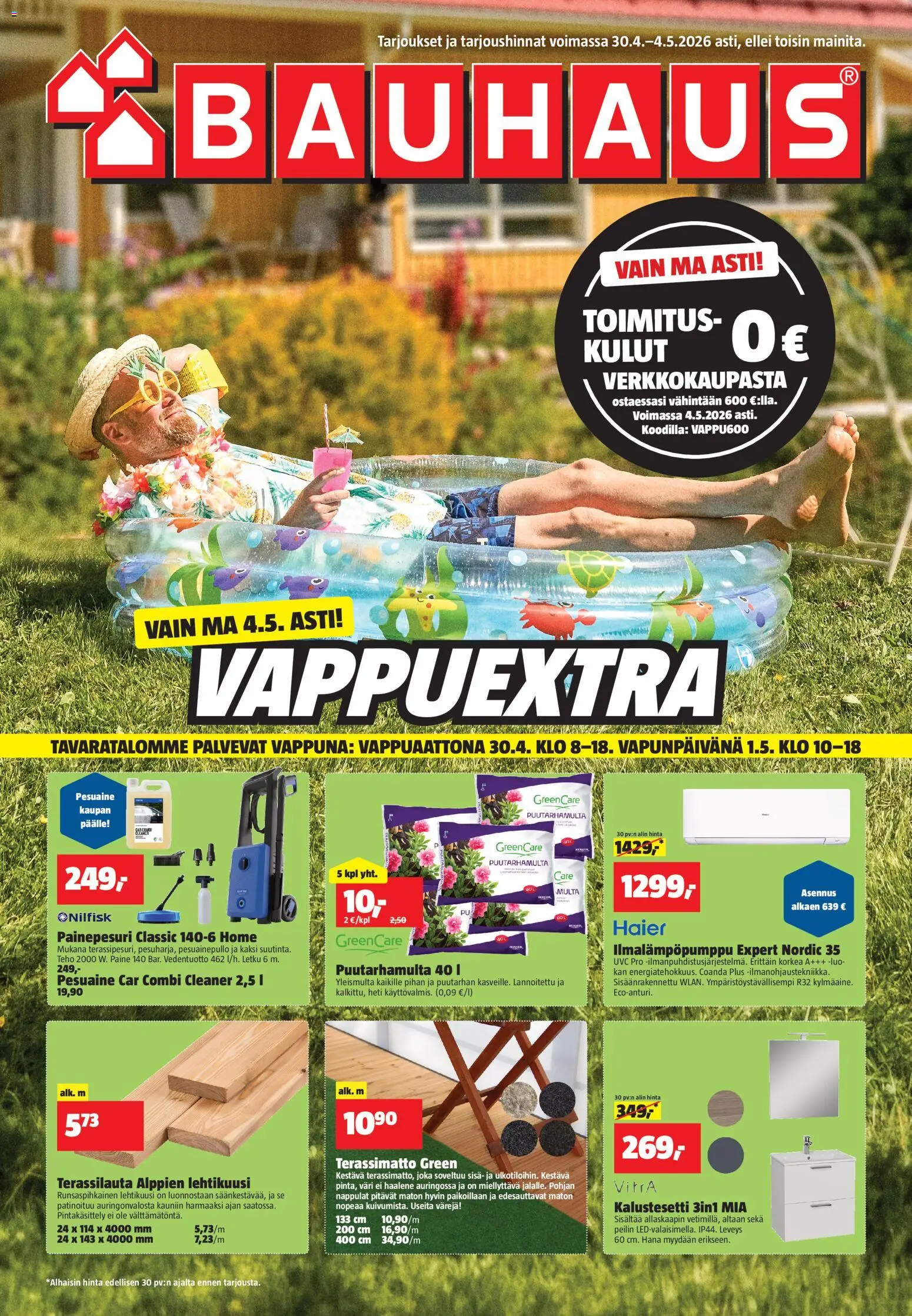 Kaupan Bauhaus Bauhaus tarjoukset esikatselu, voimassa 30/04/2026
