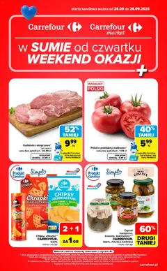 Pogląd gazetki "Carrefour gazetka - Weekend okazji" ze sklepu Carrefour ważnej od 24.09.2026